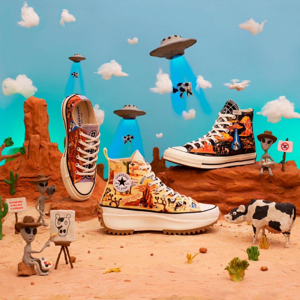 Los OVNIs invaden el desierto en la nueva colección Converse Twisted Resort